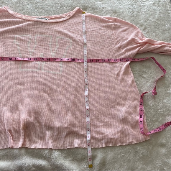 Wildfox Simply Sport Effortless W” Thermal Pullover Sweater/Top - Picture 7 of 10